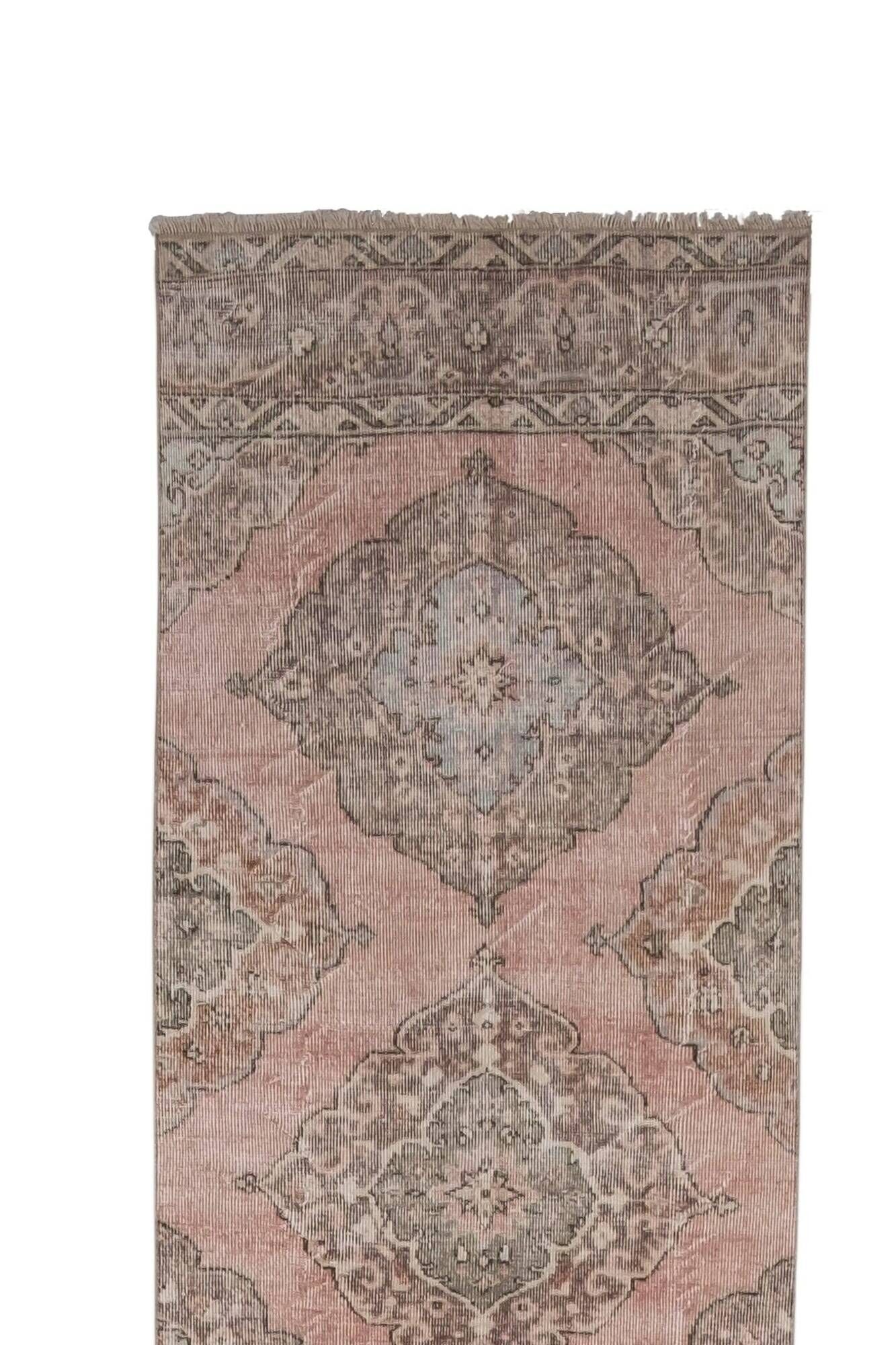 Vintage Turkish hallway rug 87x690 cm