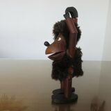 Personnage scandinave en teck articulé "homme des cavernes" années 60 70