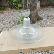 Holophane art deco glass pendant light