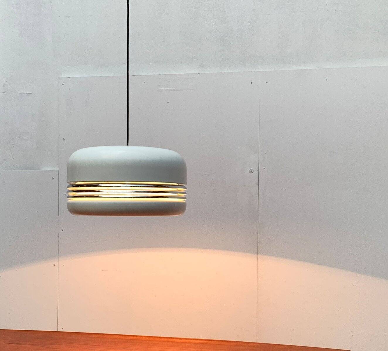 Vintage German pendant lamp model 5526 in Space Age style by Alfred Kalthoff for Staff Leuchten, 1970s, set of 2.