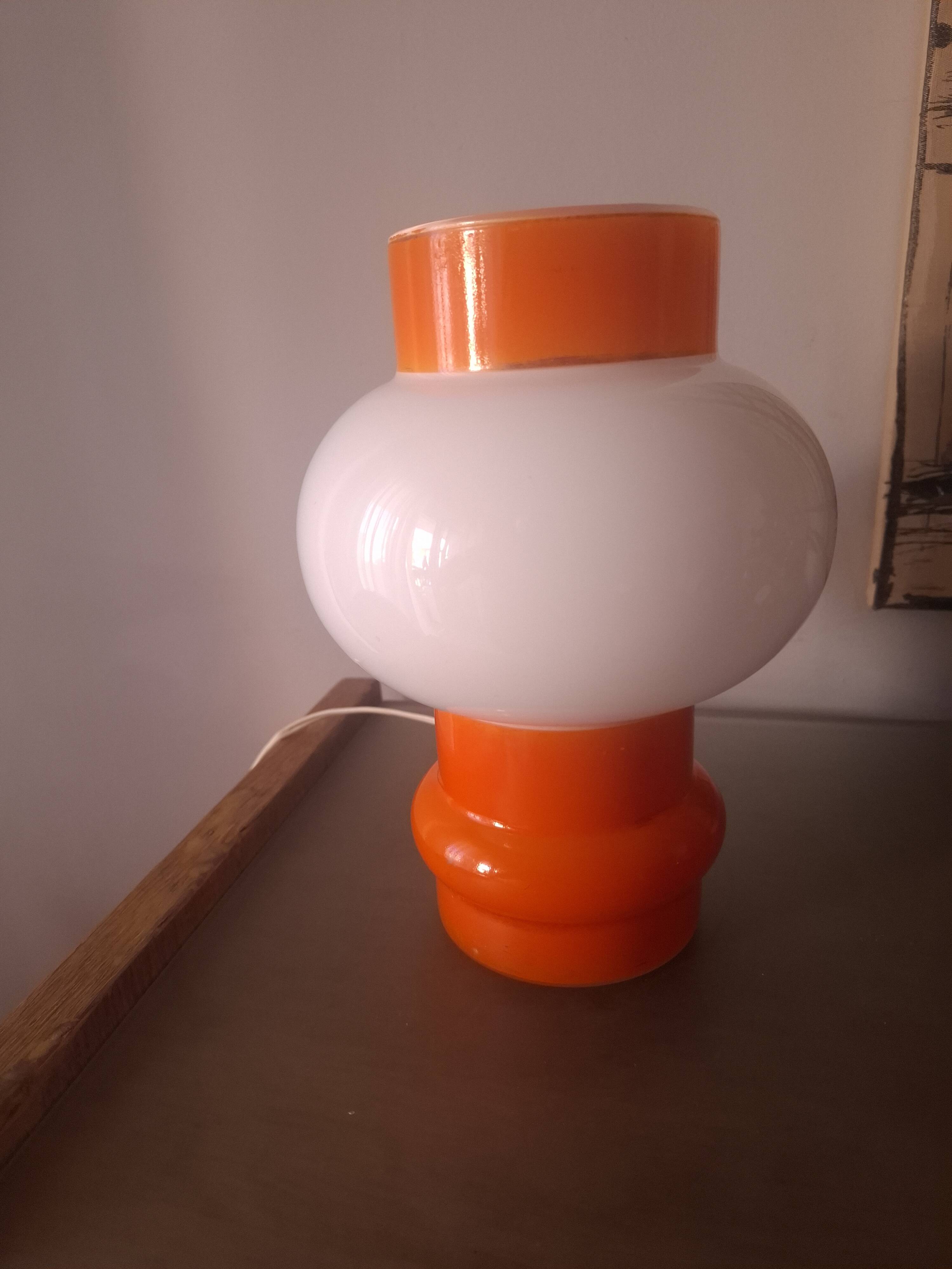 Lampe en opaline annees 70's