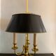Hot water bottle lamp, 3 lights in bronze Lucien Gau, XXth