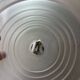 Translucent glass saucer suspension