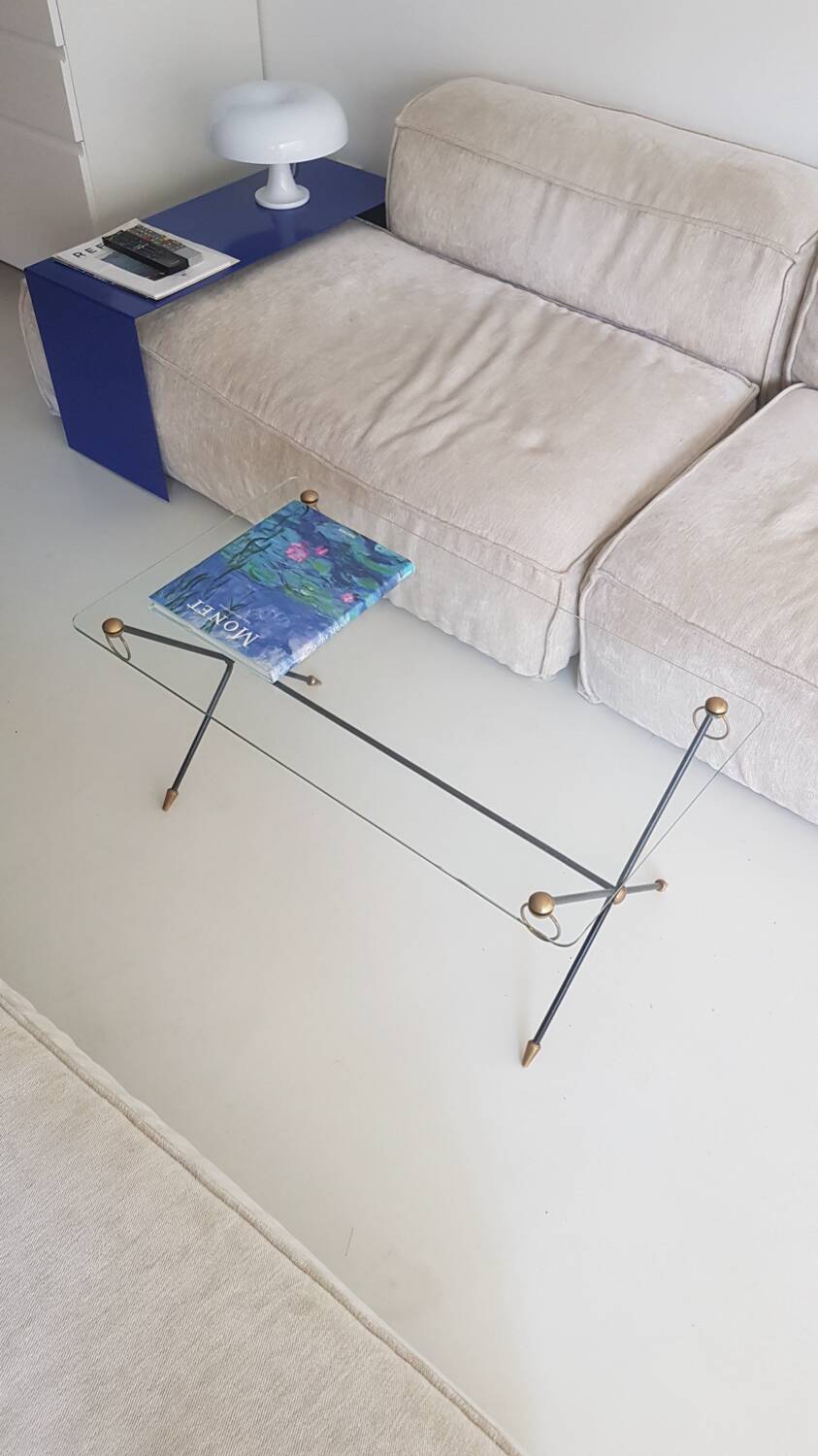 Coffee table by Jacques Adnet model X 1950