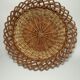 Vintage round wicker basket