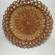 Panière ronde en osier vintage
