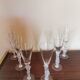 Series of 6 flutes with Champagne Venus and Bacchus in Bayel crystal
