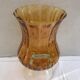 Ancient vase on foot orange glass