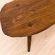 Brutalist Solid Oak Slab Coffee Table, Central Europe, 1960s–1970s