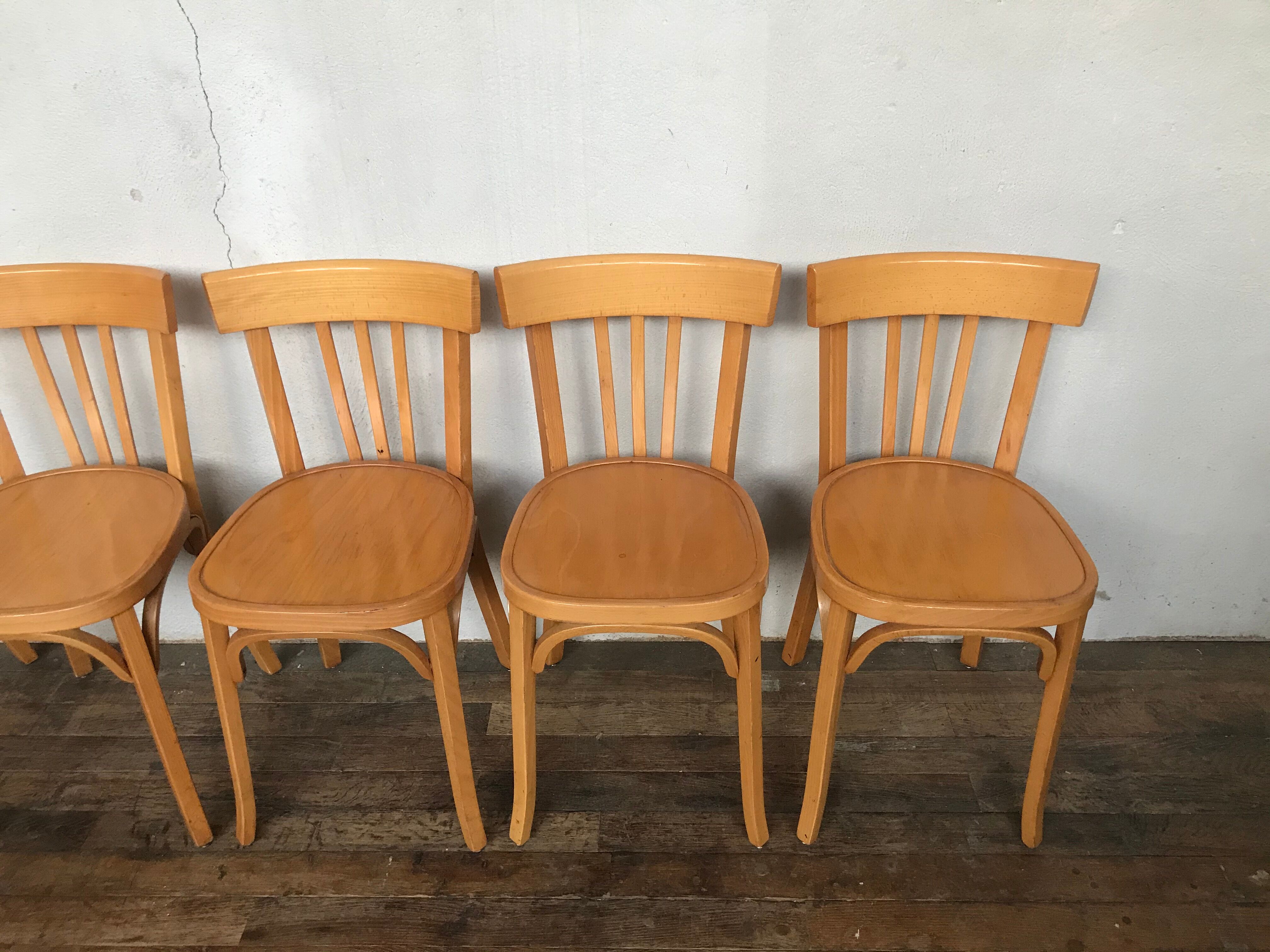 Series of 8 chairs Baumann vintage edition 1960