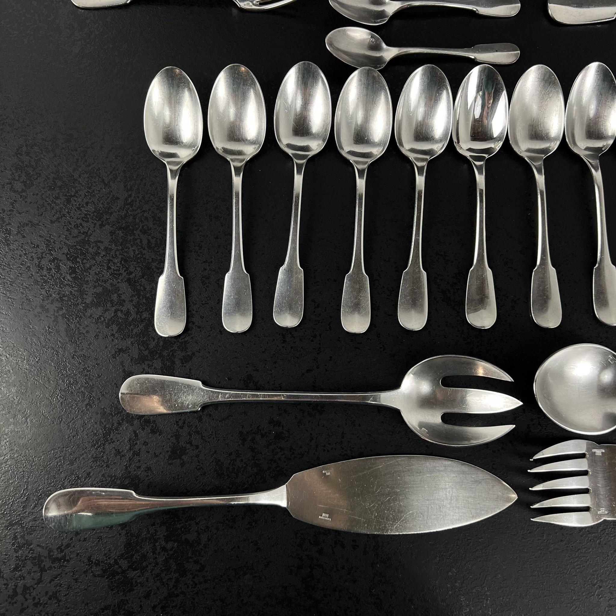 Christofle silver-plated cutlery set – Cluny model – 36 pieces