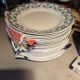 Set of 12 flat plates and 10 hollow plates in iron earth