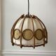 Scandinavian suspension in rattan canvas and canning 60s-70s