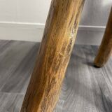 Pair of solid wood farmhouse stools