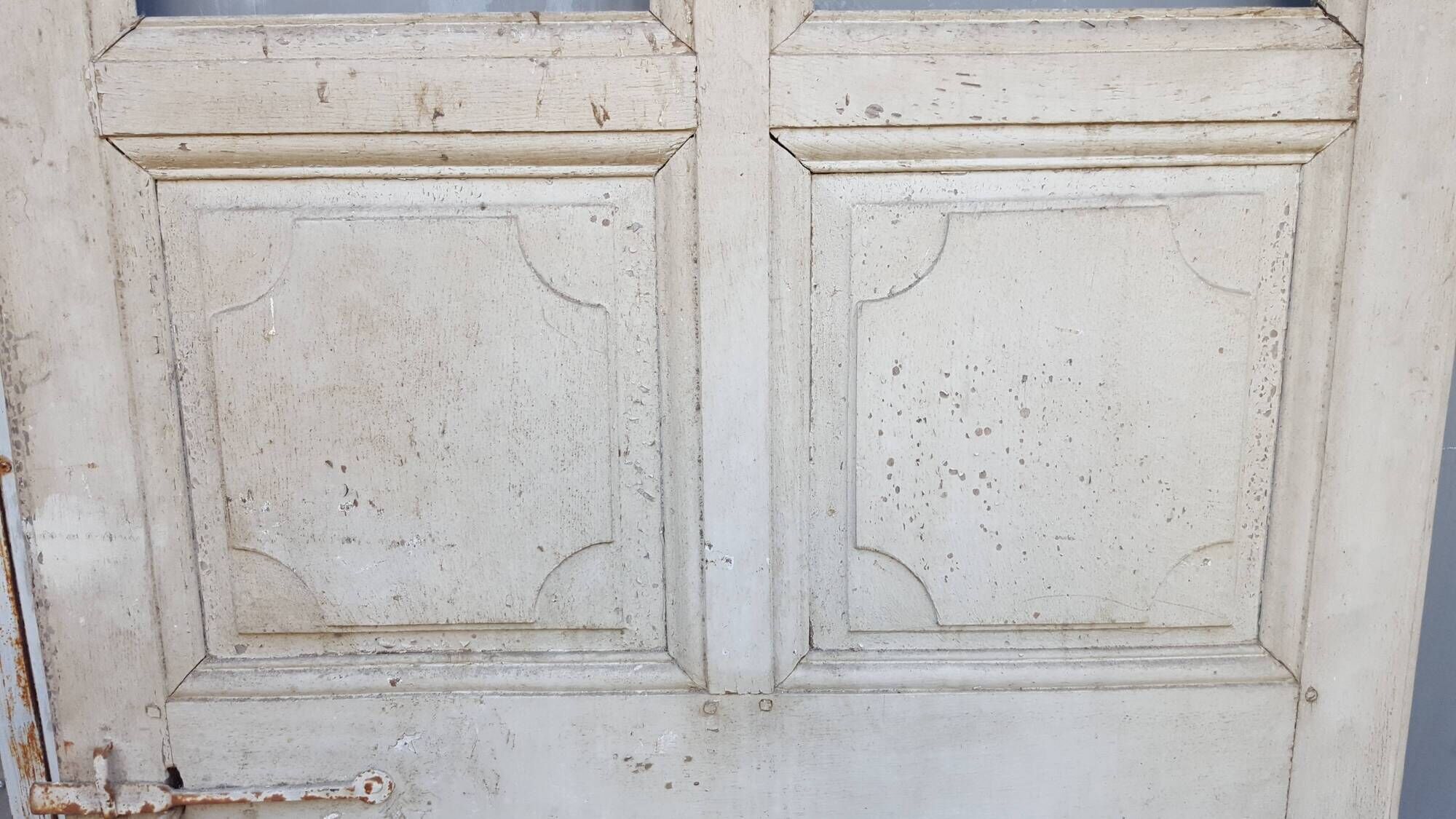 18th century glass door patina and original fittings