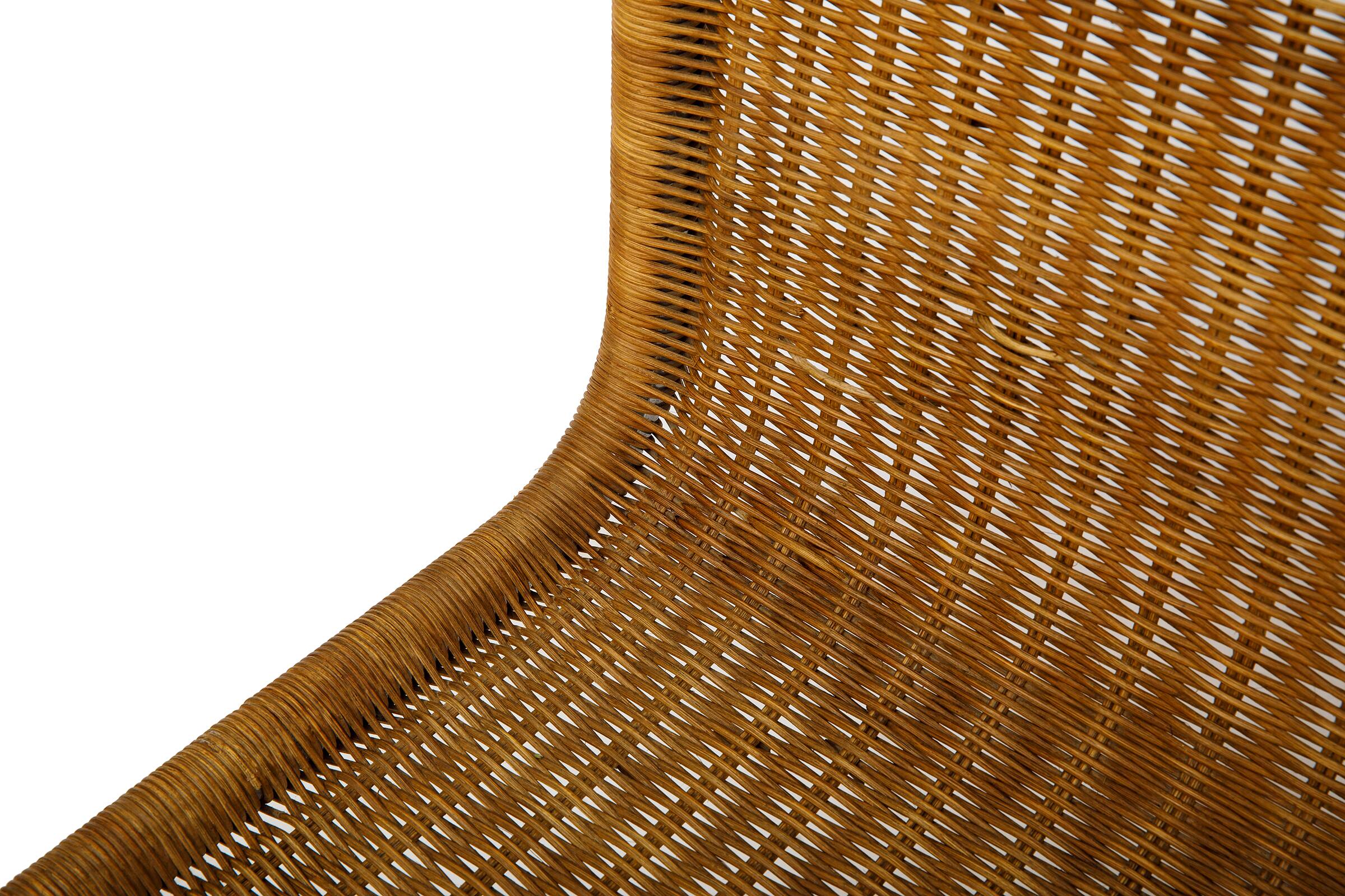 Mr10 chair set in rattan by Ludwig Mies van der Rohe
