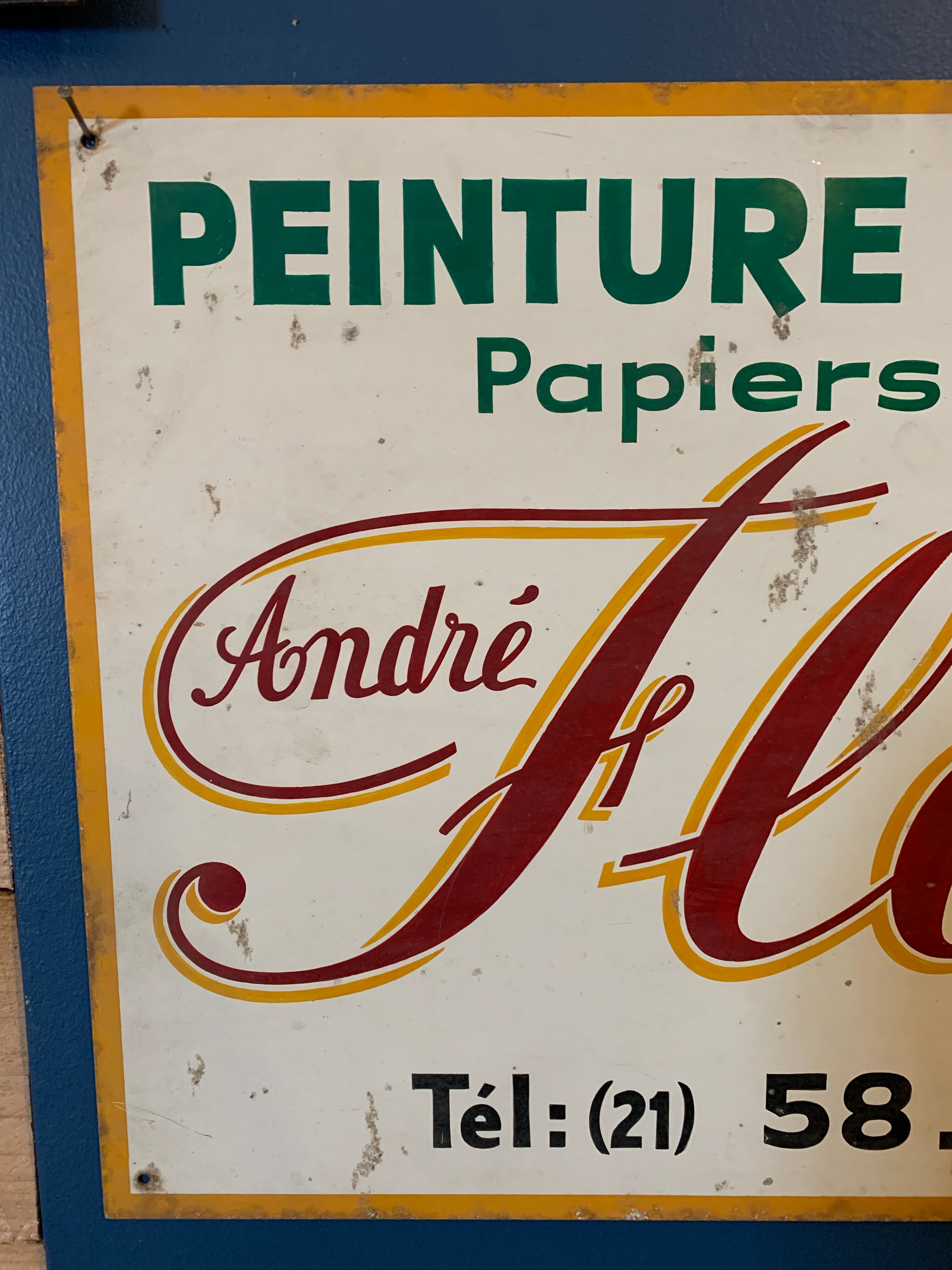 Old paint-glass sheet metal