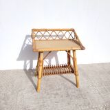 Rattan bedside table circa 1970
