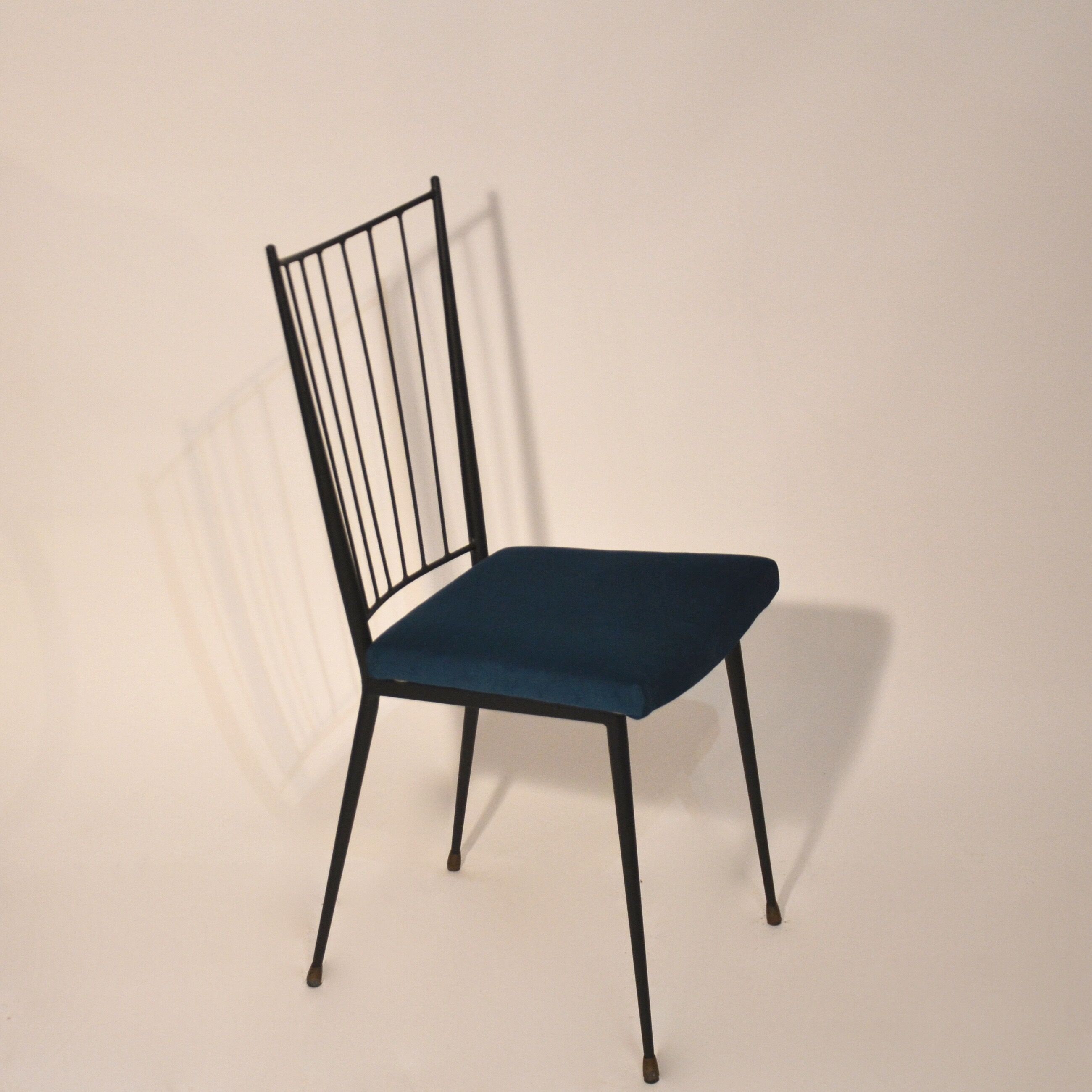 Chair by Colette Gueden in blue velvet