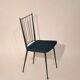 Chair by Colette Gueden in blue velvet