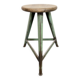 Green Industrial Workshop Stool, 1960s