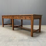 Large antique drapery fabric table