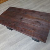 Dark solid wood farmhouse table