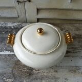 Soup tureen - vegetable bowl Villeroy & Boch Mettlach ivory and gold