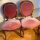 Pair of Napoleon III medallion chairs