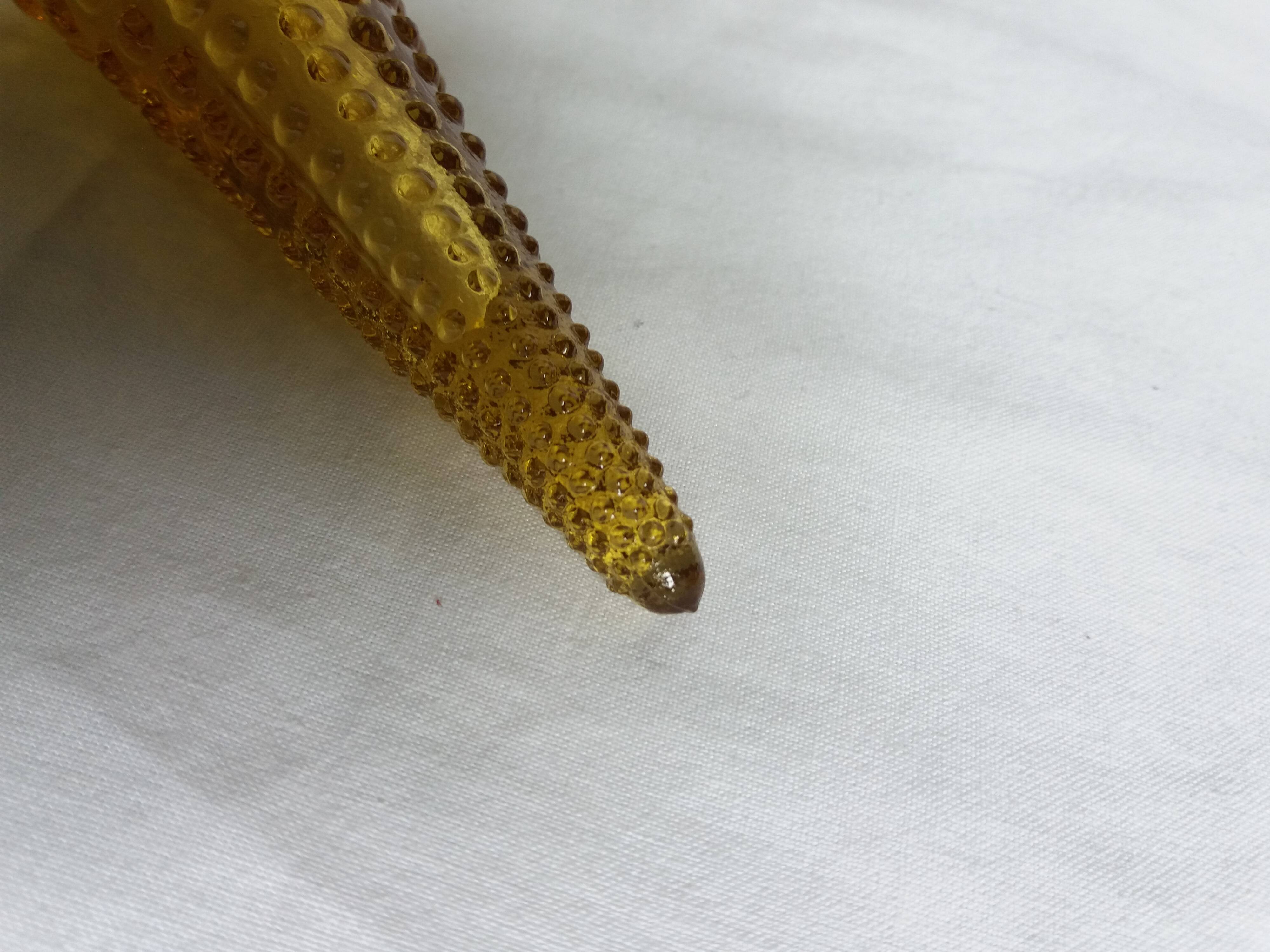 Carafe Empoli Italy Genie bottle in amber glass