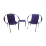 Ensemble 2 fauteuils et petite table basse