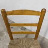 Pair of rustic chairs in solid ash