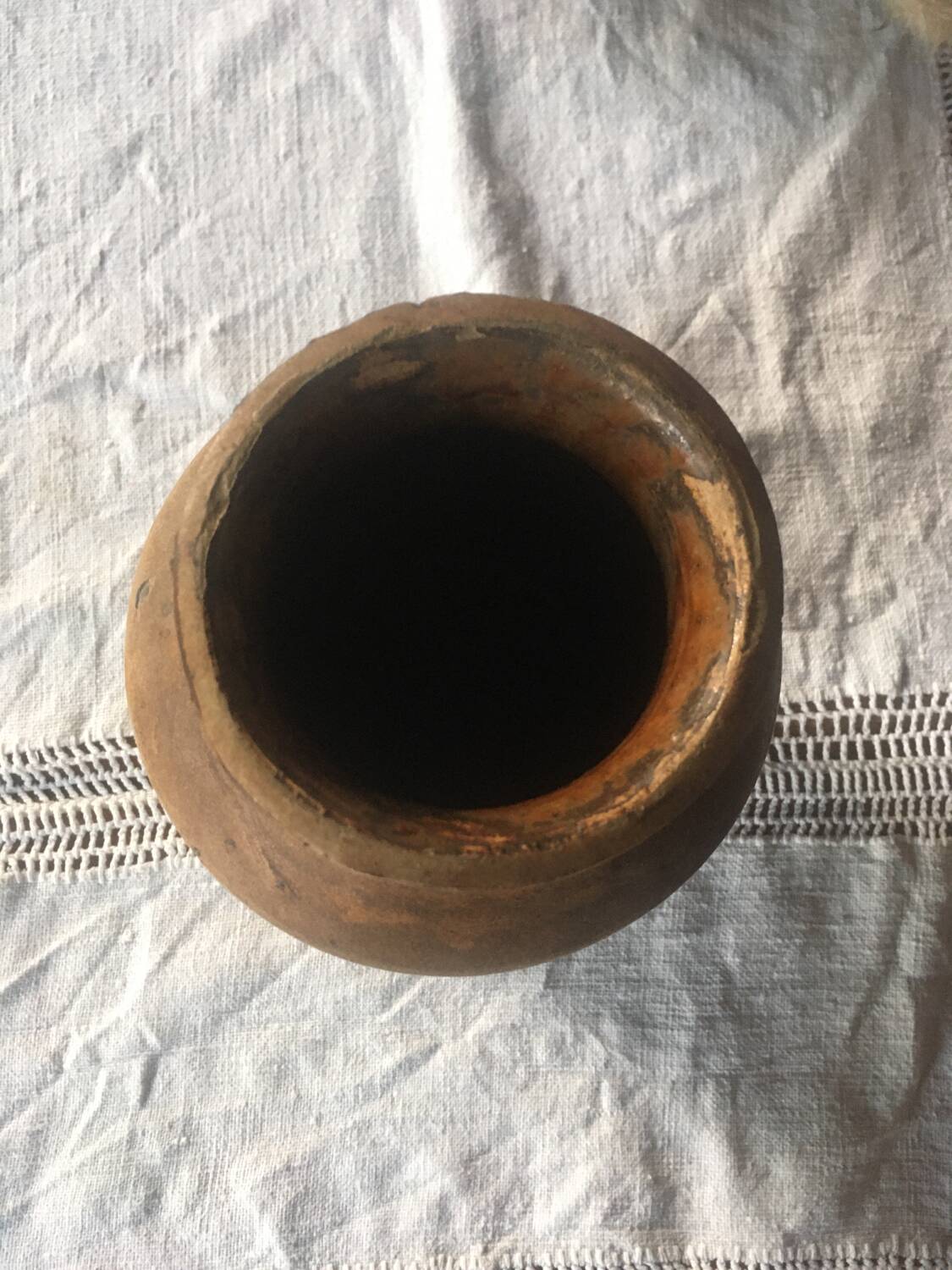 Handcrafted terracotta vase