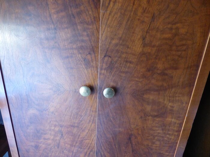 ART DECO sideboard curved walnut veneer around 1930 – Totally restored