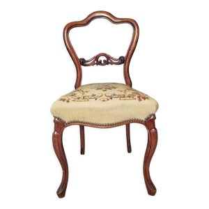 Chaise brodée vintage