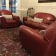Fauteuil club en cuir rouge