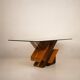 Table sculpturale postmoderne par Poggioli Italie années 1970