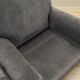 Grey velour armchair, Italian design, 1980s, production: Italy