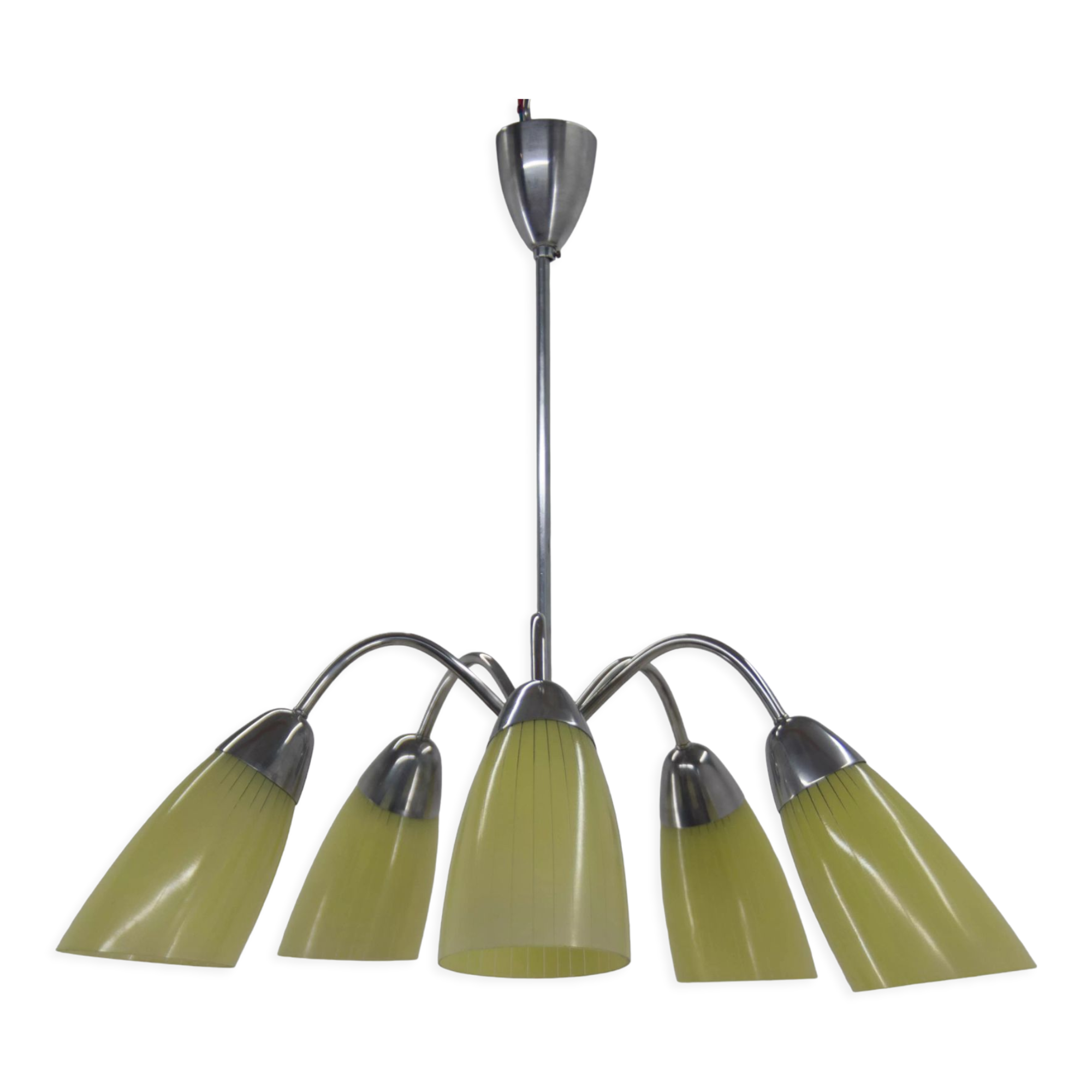 Mid-century 5-flamming chandelier, 1950s