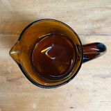 Amber glass pitcher