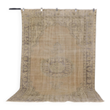 Beige Vintage Turkish Floral Rug sku 1261