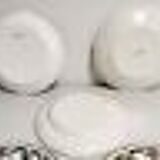 Collection of 5 plates in Faience, décor Strasbourg, Rouen .....