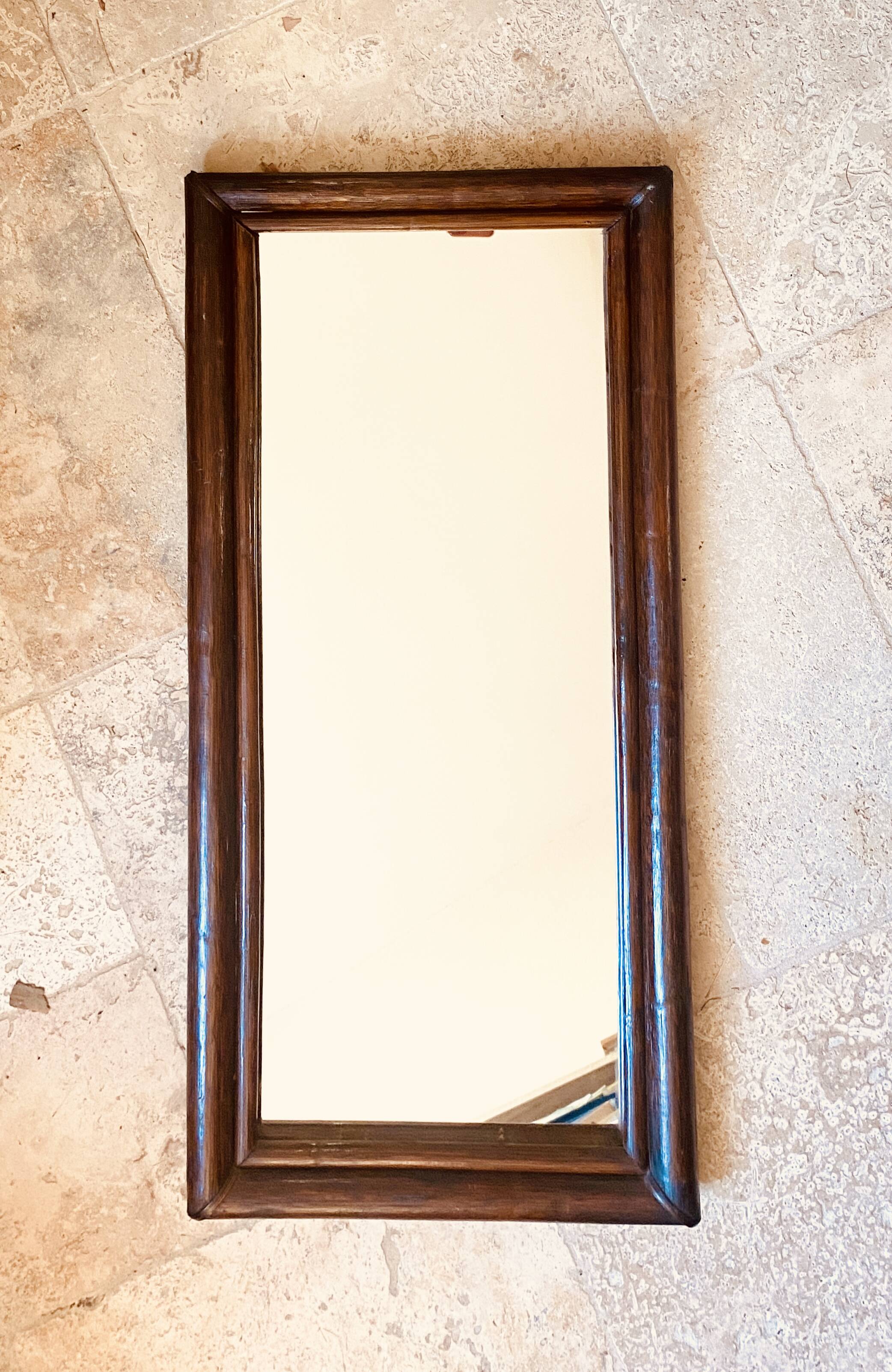 Wooden mirror 37x60 cm, 80s