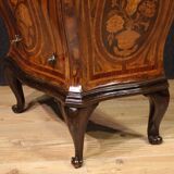 Pair of Louis XV style inlaid Lombard bedside tables