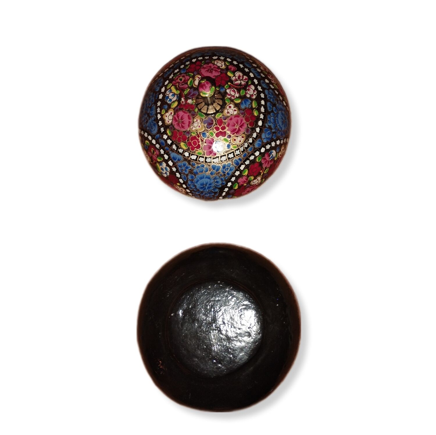 Hand painted papier mache box