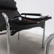 Reclining 'HE1106' lounge chair with ottoman by Hans Eichenberger for Strässle, 1978