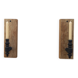 Country chic style candle holders