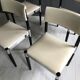 4 x Vintage Dining Table Chairs Chrome Wood 1960s