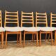 Set of 8 mid century dining table chairs vintage
