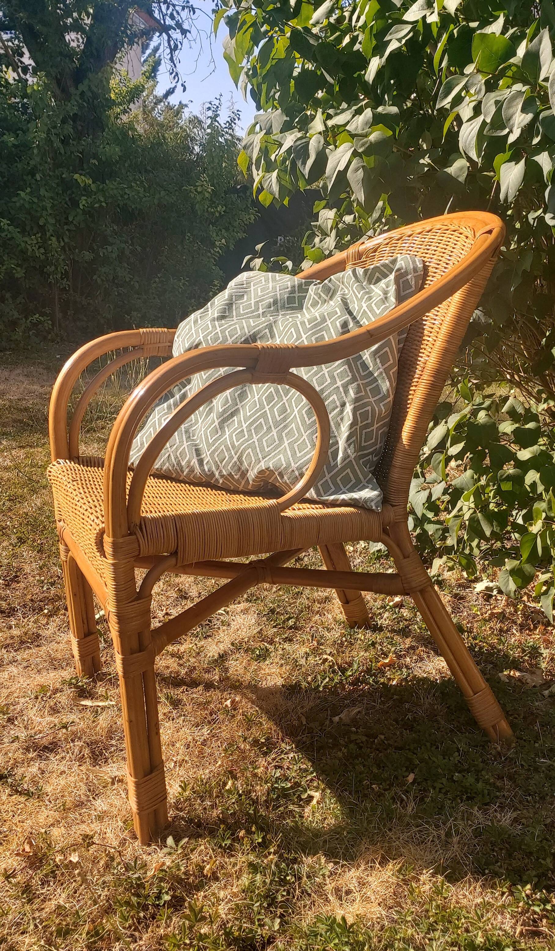 Rattan armchair